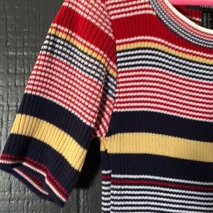 Forever 21 striped short sleeve dress